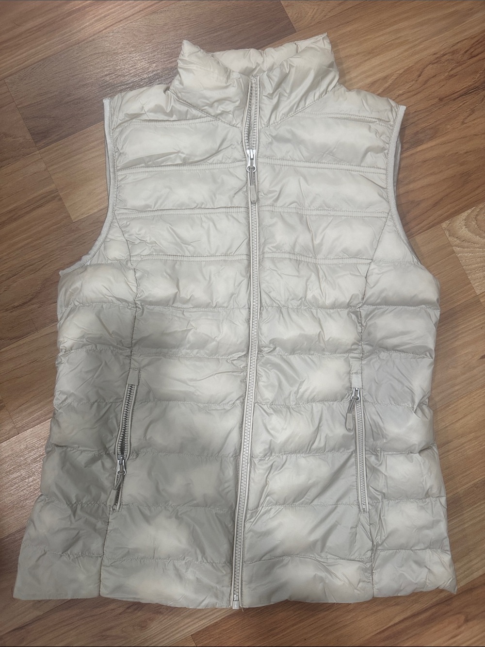 32 Degrees Women's Light Cream Quilted Puffer Vest New